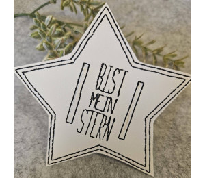 ADVENTSKALENDER VORFREUDE Türchen - Stickserie - 10 ITH Sterne mit Schlitz